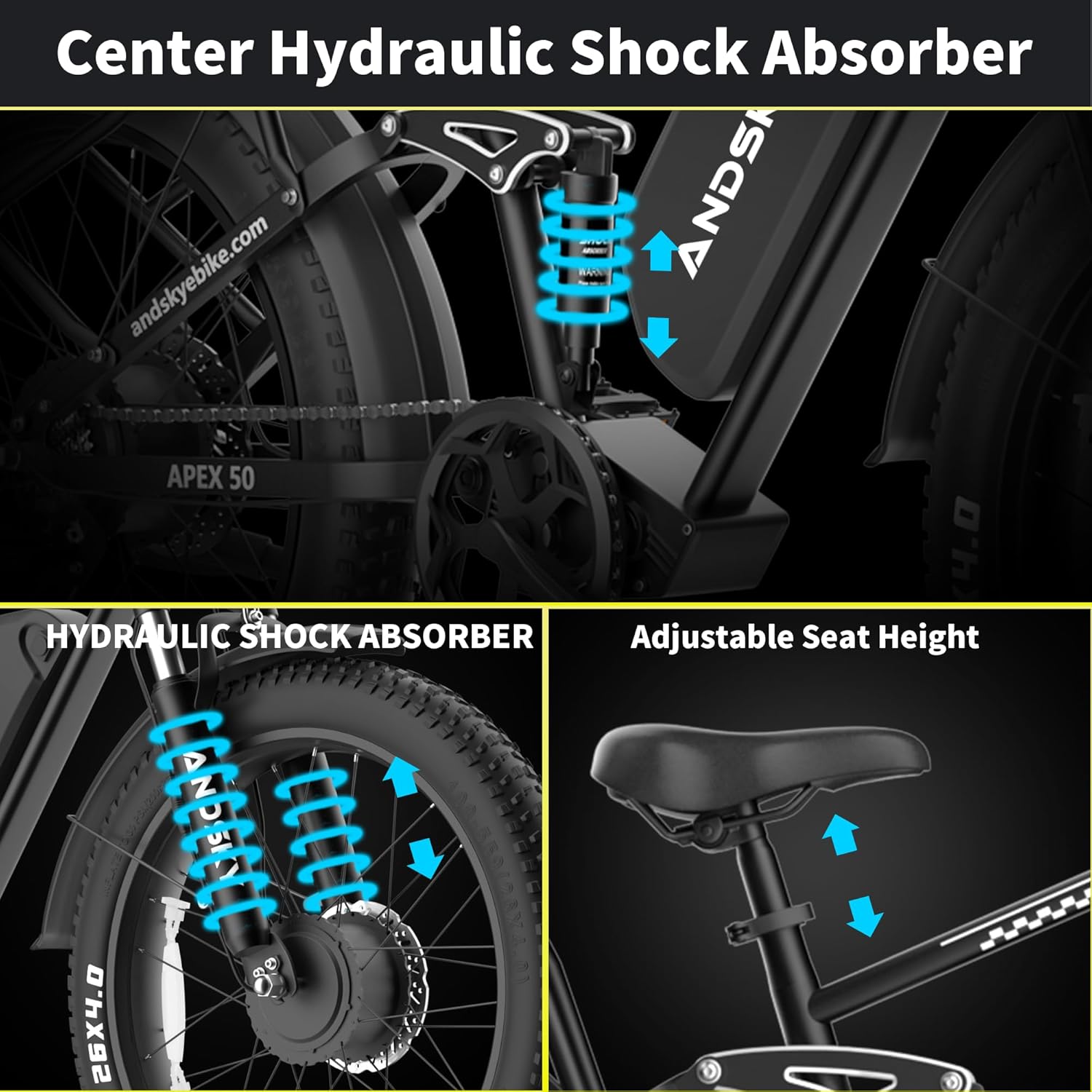 ANDSKY Apex50 AWD Bicicletta E - 48V 1500W Rear Hub Motor With Battery recensione e prezzo